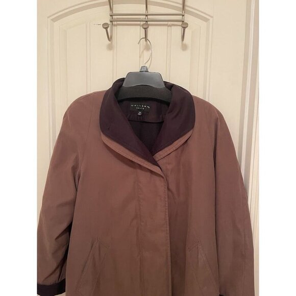 Gallery Petite Brown Coat REMOVEABLE LINING WOMEN'SSZ  PM Polyester/Acrylic Blen - Picture 9 of 14